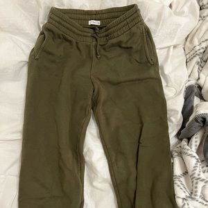 TNA aritzia green sweatpants